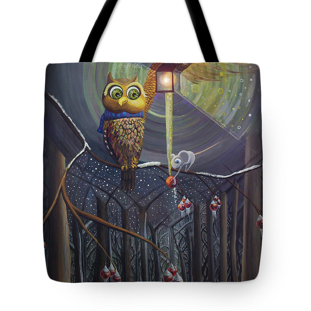  Tote Bag featuring the painting Lighting the Way by Mindy Huntress