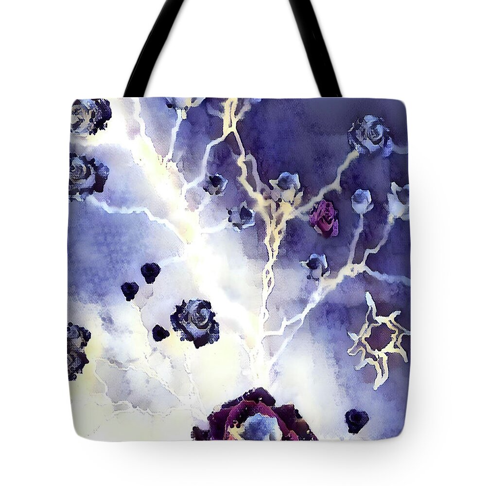  Tote Bag featuring the digital art Lightning Tangent by Christina Knight