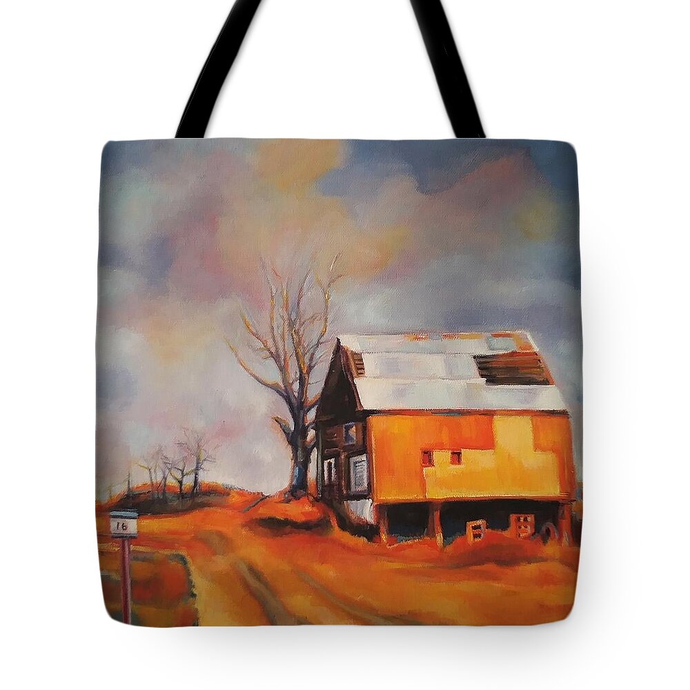 Farm Tote Bag featuring the painting Like Coming Home by Jean Cormier