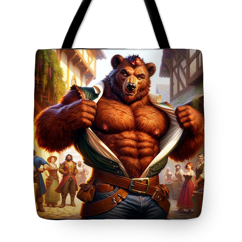 Bears Tote Bag featuring the digital art Like What you See? by Shawn Dall