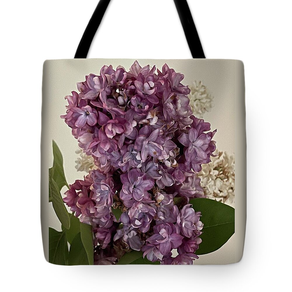 Lilacs Tote Bag featuring the photograph Lilacs by Lisa White