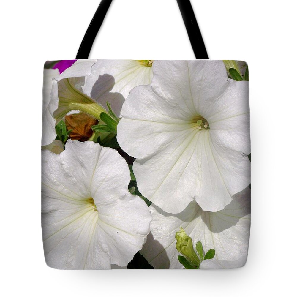 Lilies Tote Bag featuring the photograph Lilies by Christopher Rowlands