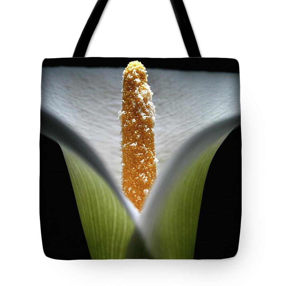 Macro Tote Bag featuring the photograph Lily 041607 by Julie Powell