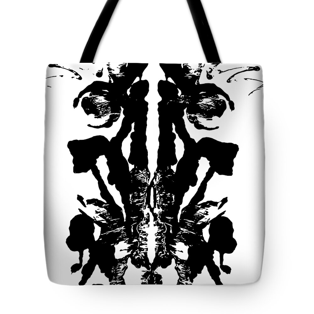 Abstract Tote Bag featuring the painting Liminal Lobster by Stephenie Zagorski