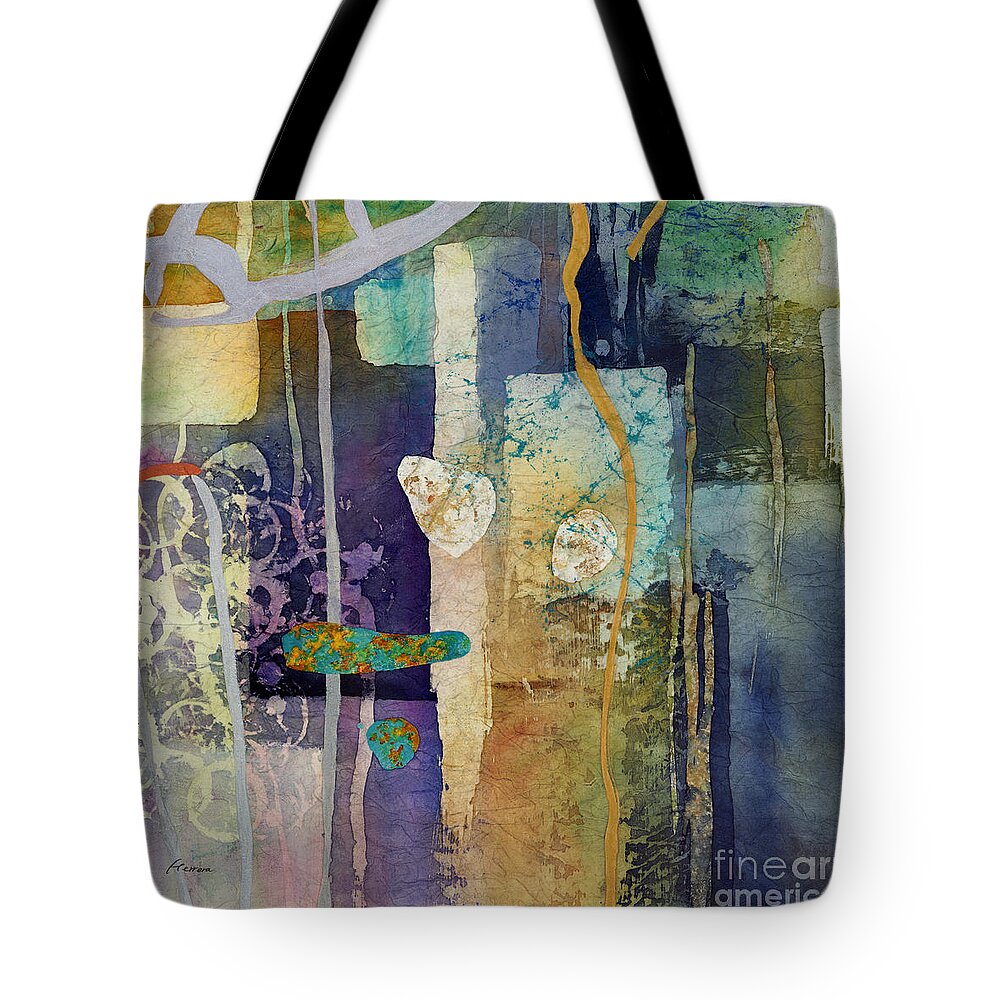 Liminal Tote Bag featuring the painting Liminal Spaces-Blue by Hailey E Herrera