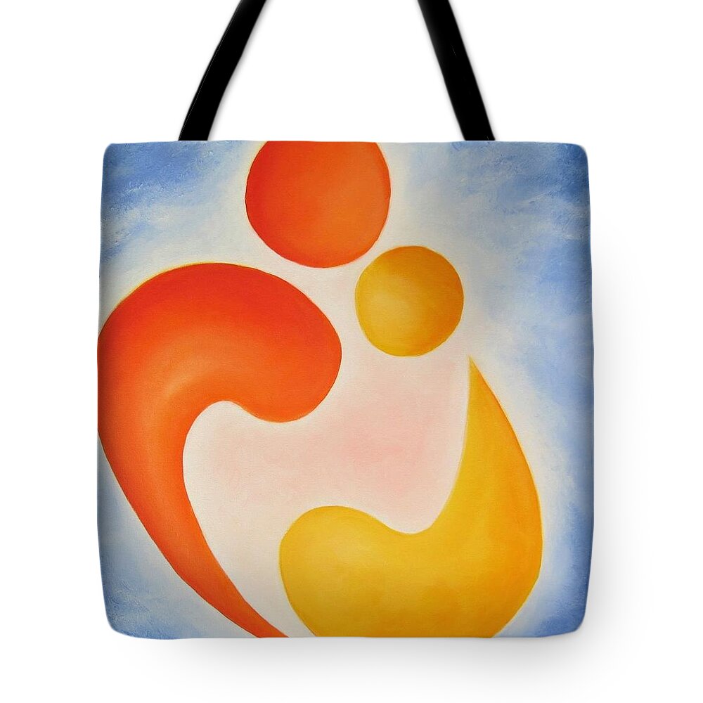 Figurative Abstract Tote Bag featuring the painting Limitless by Jennifer Hannigan-Green