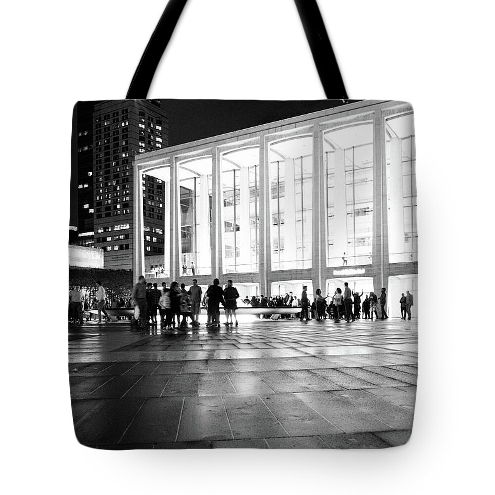 New York Tote Bag featuring the photograph Lincoln Center #1 by Alberto Zanoni