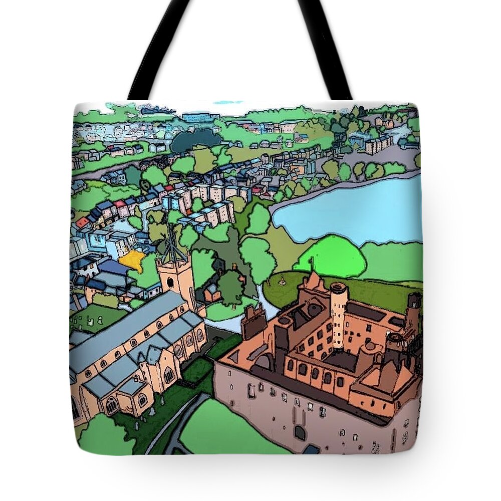 Linlithgow Tote Bag featuring the digital art Linlithgow by John Mckenzie