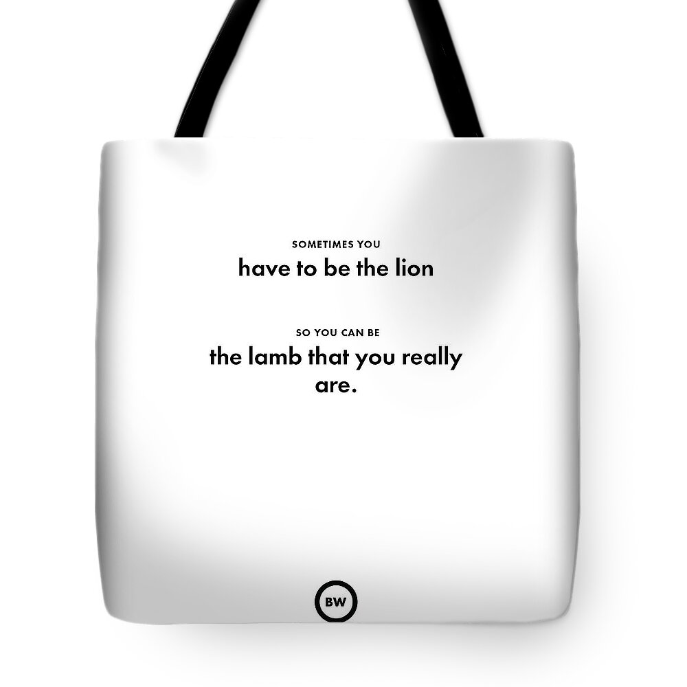 Lion and Lamb Tote Bag by Better Words - Fine Art America