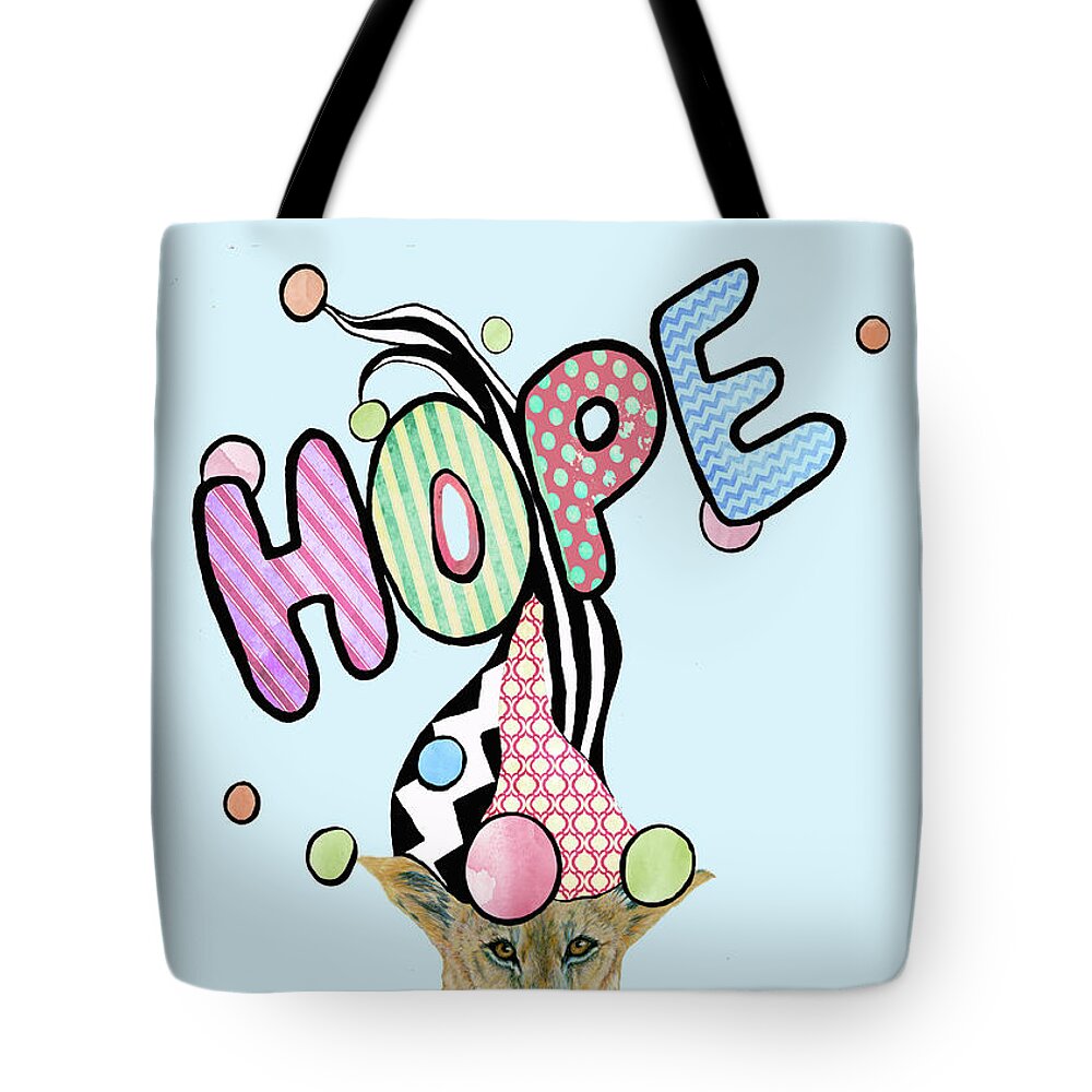 Lion Tote Bag featuring the mixed media Lion Hope by Elizabeth Gyles Johnson