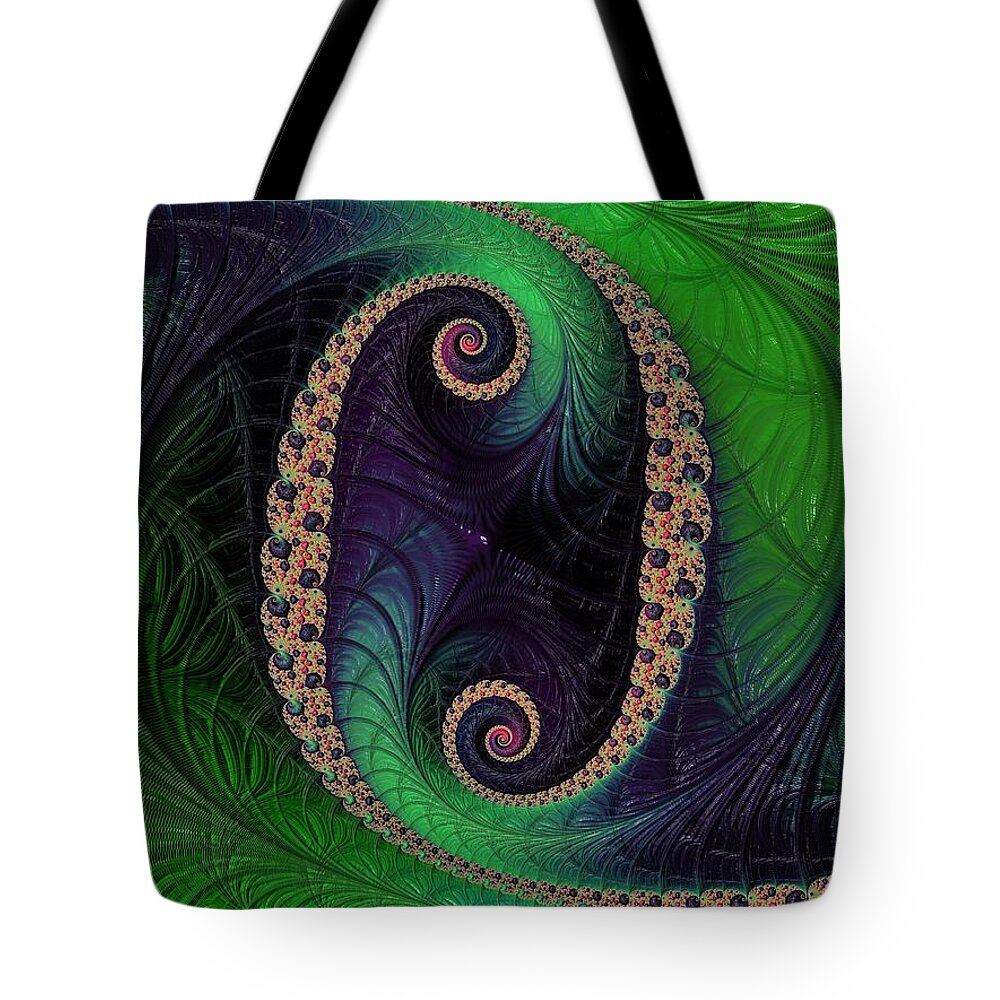 Fractal Tote Bag featuring the digital art Lion's Gate #3 by Mary Ann Benoit