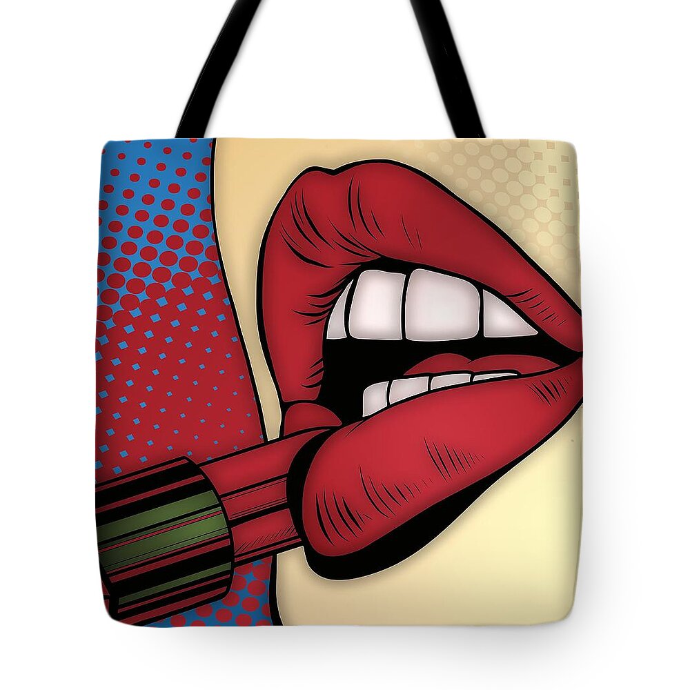 Lipstick Tote Bag by J Dunn - Fine America