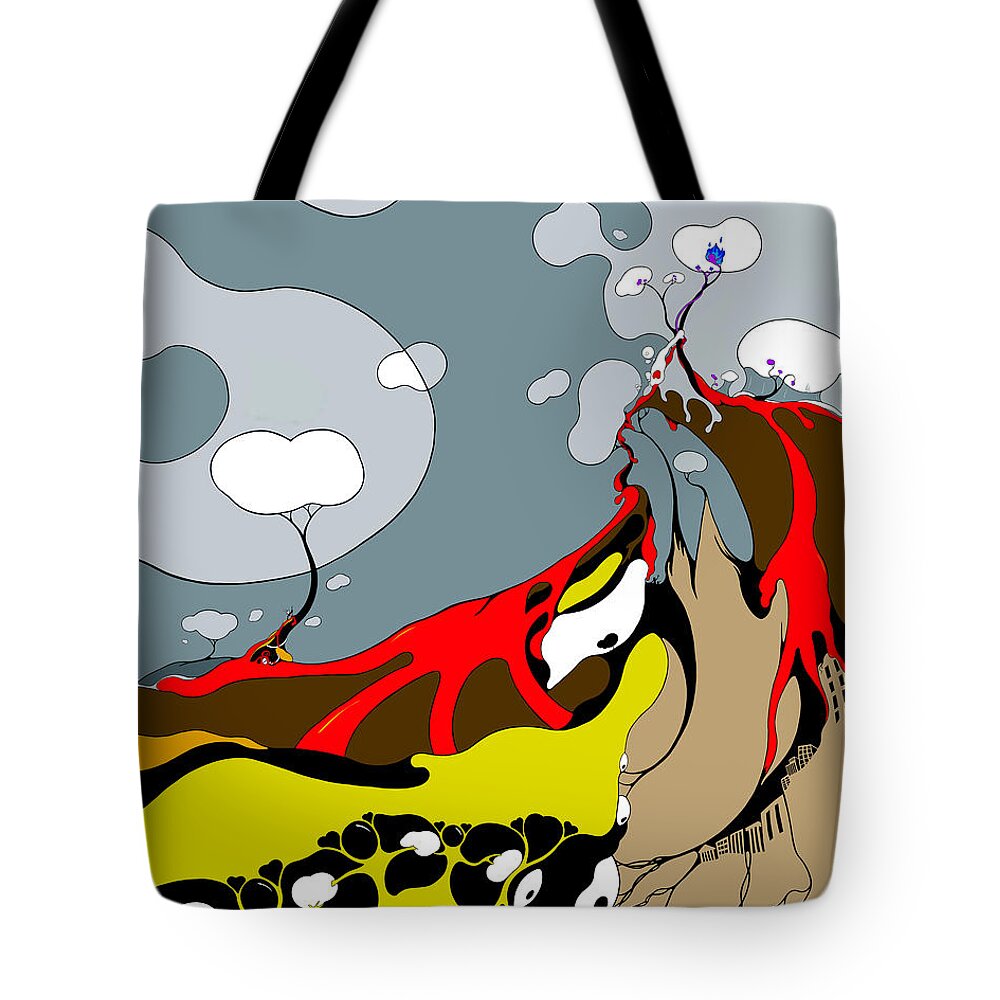 Climate Change Tote Bag featuring the digital art Lit by Craig Tilley