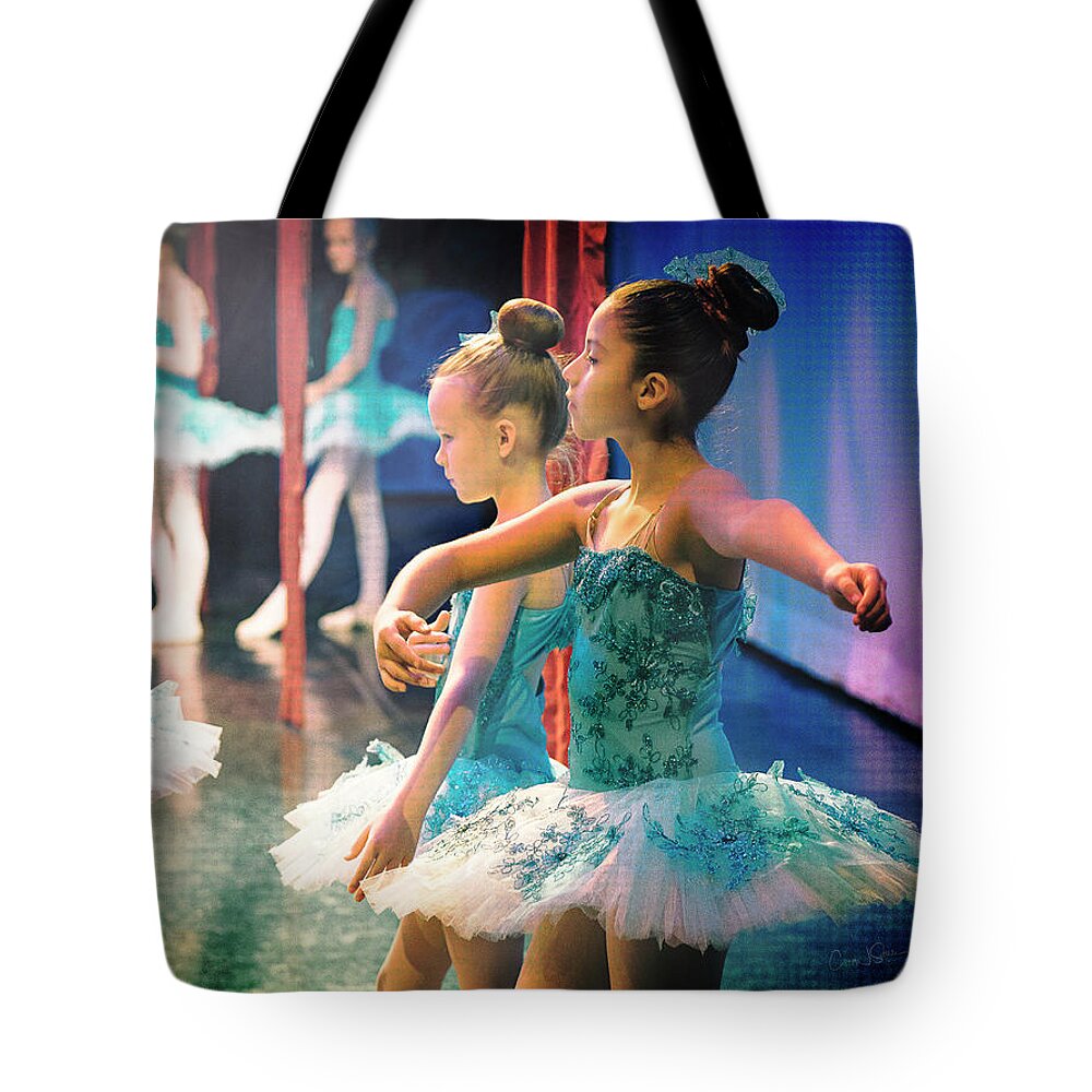 Ballerina Tote Bag featuring the photograph Little Blue Faires by Craig J Satterlee