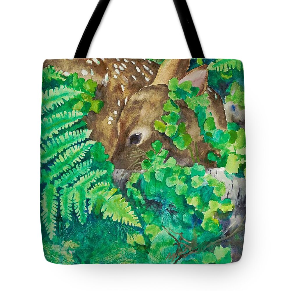 Fawn Tote Bag featuring the digital art Little One by Joe Baltich