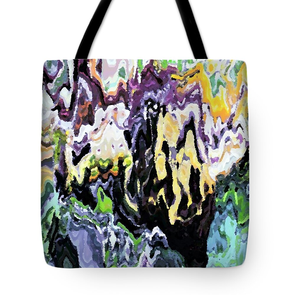 Melting Tote Bag featuring the digital art Llanast Toddi by Designs By L