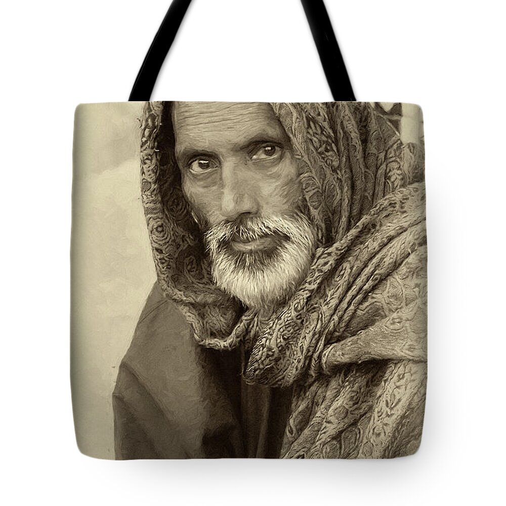 Village Life Tote Bag featuring the photograph Local Villager by Syed Muhammad Munir ul Haq