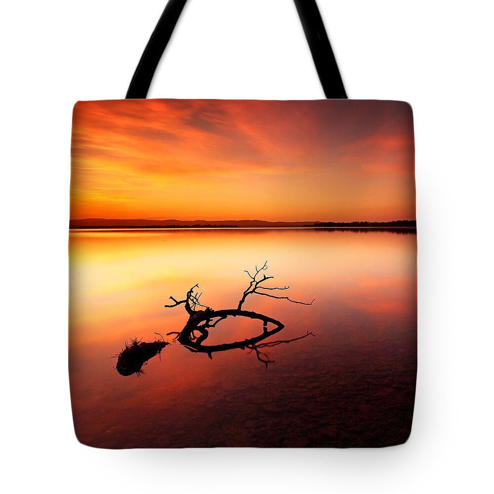 Sunset Tote Bag featuring the photograph Loch Leven Sunset - Perthshire by Grant Glendinning