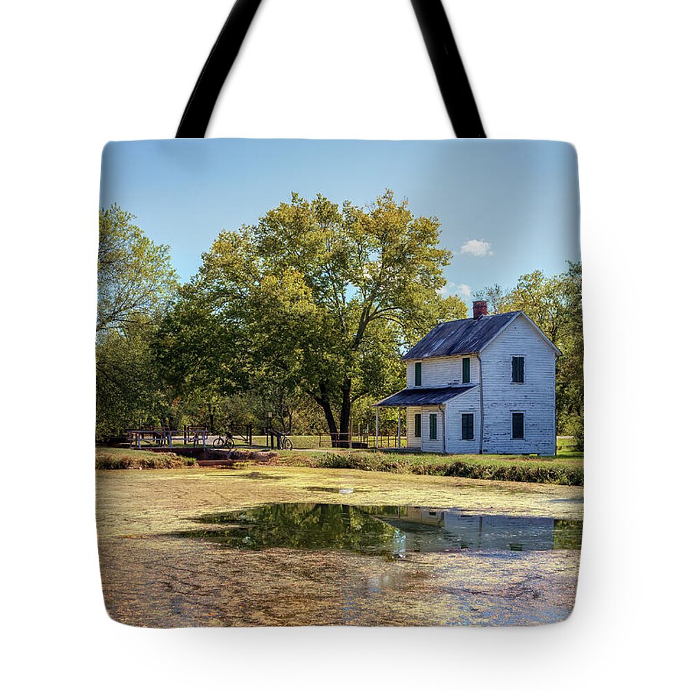 C&o Canal Tote Bag featuring the photograph Lockhouse 70 - C and O Canal by Susan Rissi Tregoning