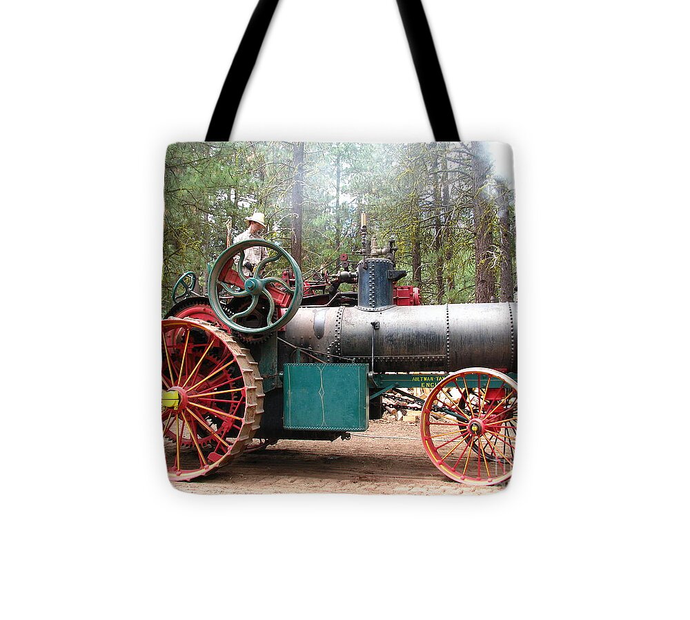 Logger Tote Bag featuring the photograph Logger from the Past by Aurelia Schanzenbacher