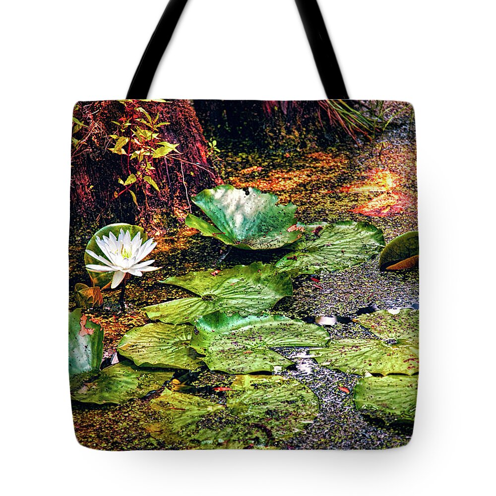 Lily Tote Bag featuring the photograph Lonesome Lily by Dan Carmichael