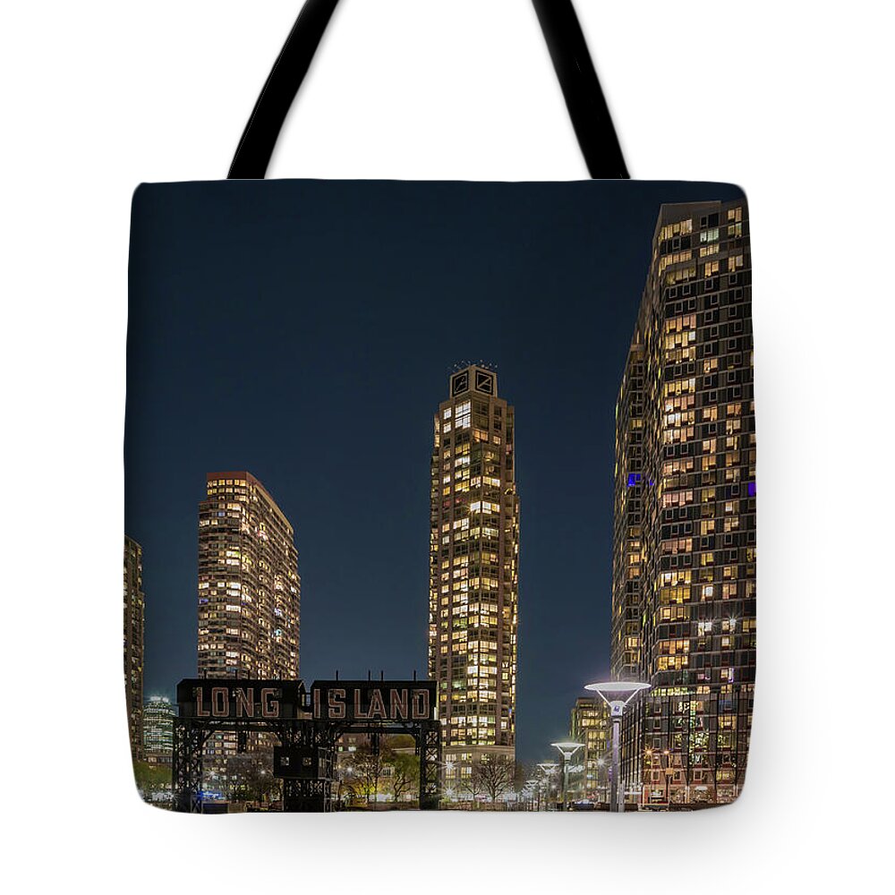 Long Island City Skyline Tote Bag featuring the photograph Long Island City Skyline by Cate Franklyn