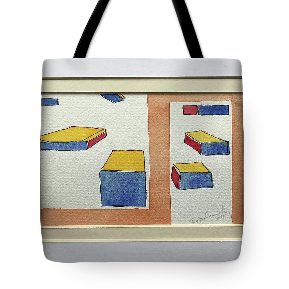 Perspective Tote Bag featuring the painting Looking Up by Roger Cummiskey
