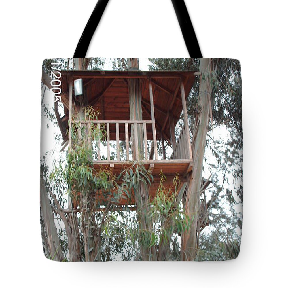 Trees Tote Bag featuring the photograph Lookout by Nancy Graham
