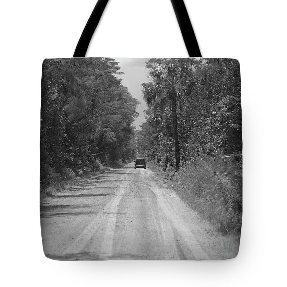 Florida Tote Bag featuring the photograph Loop Road by Alison Belsan Horton