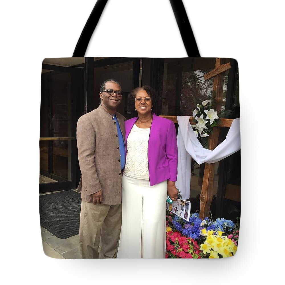  Tote Bag featuring the photograph Lorrett And Trevor by Trevor A Smith