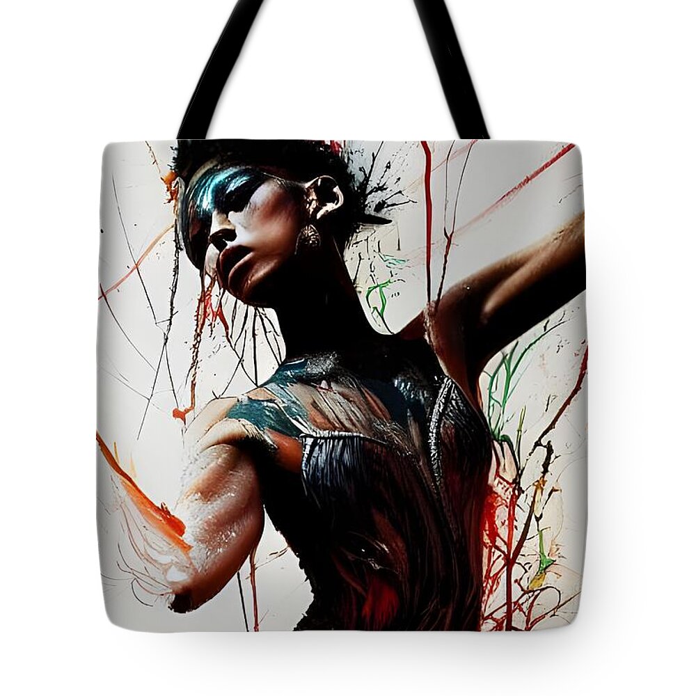Digital Tote Bag featuring the digital art Lost in the Dance by Beverly Read