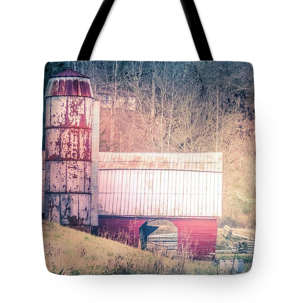 Barn Tote Bag featuring the photograph Lost In Time by Debra Forand