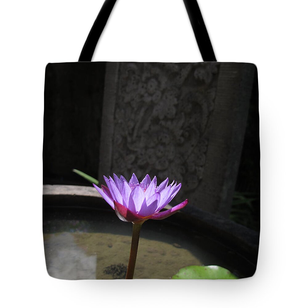 Bali Tote Bag featuring the photograph Lotus Flower Bali by Mark Egerton