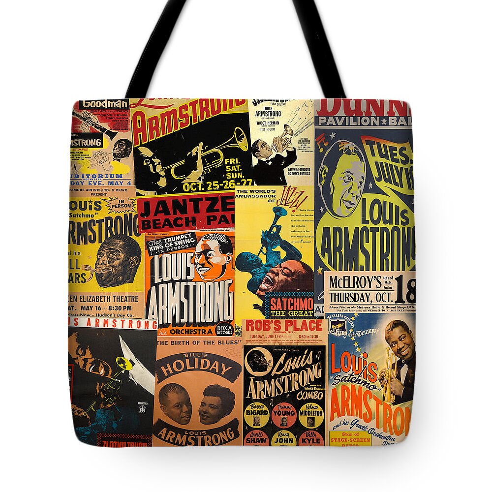 Louis Armstrong 2 Tote Bag by Andrew Fare - Pixels