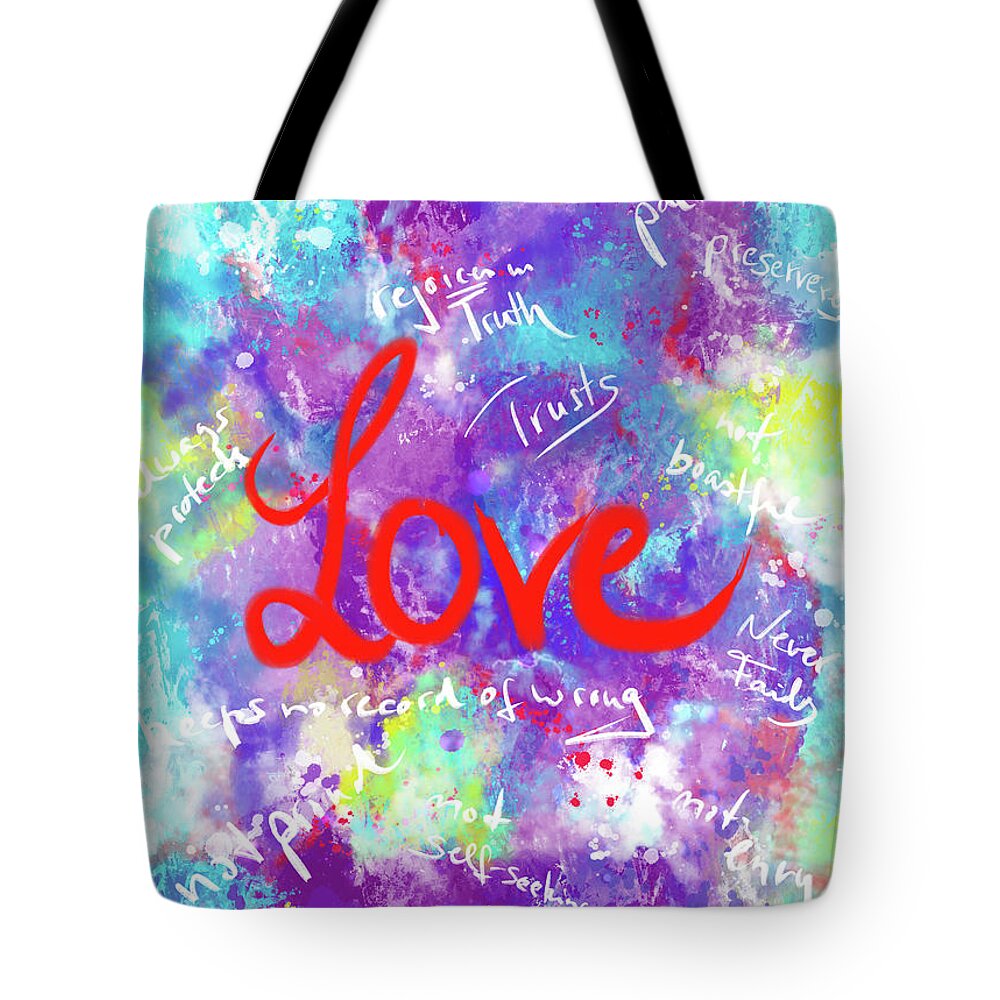 Love Tote Bag featuring the digital art Love by Art by Gabriele