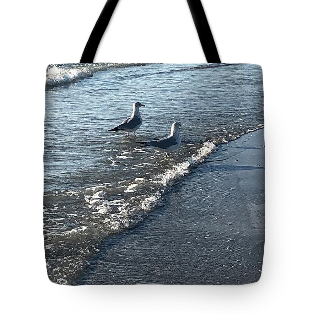 Birds Tote Bag featuring the photograph Love Birds by Medge Jaspan