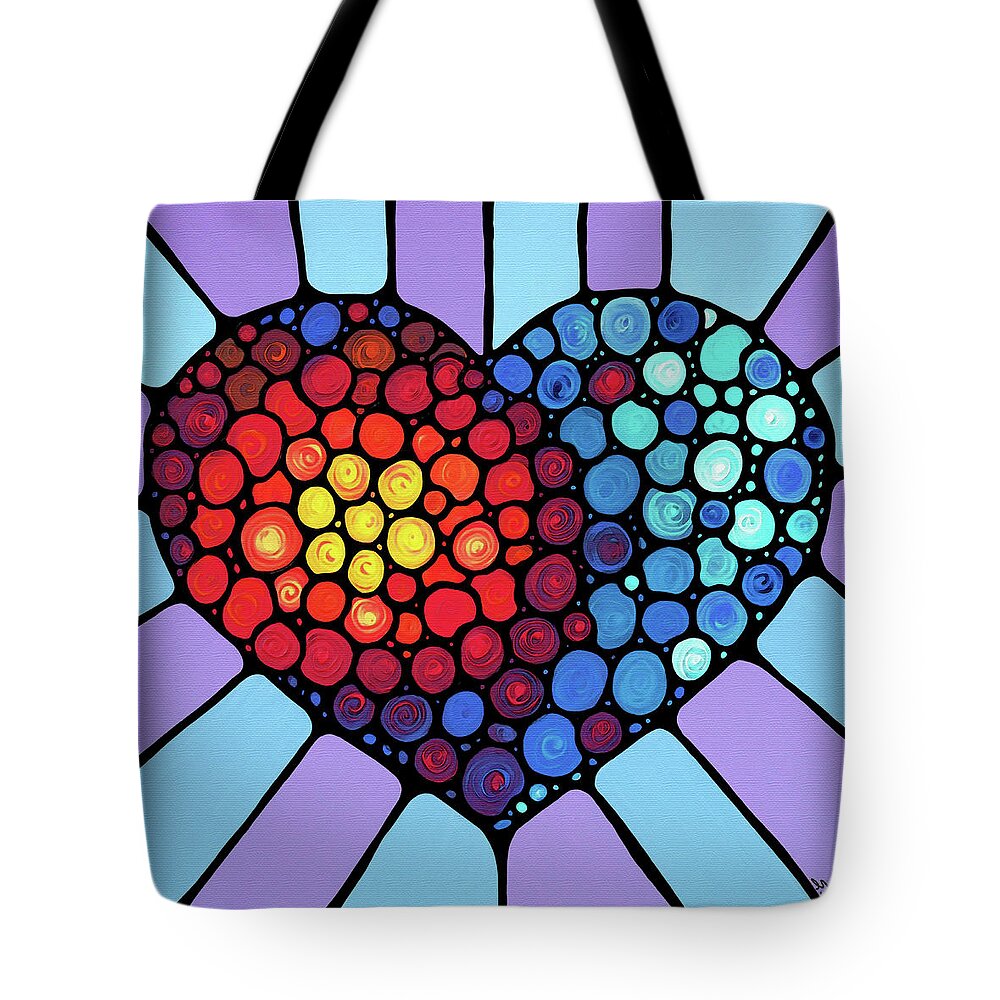Love Tote Bag featuring the painting Love Conquers All by Sharon Cummings
