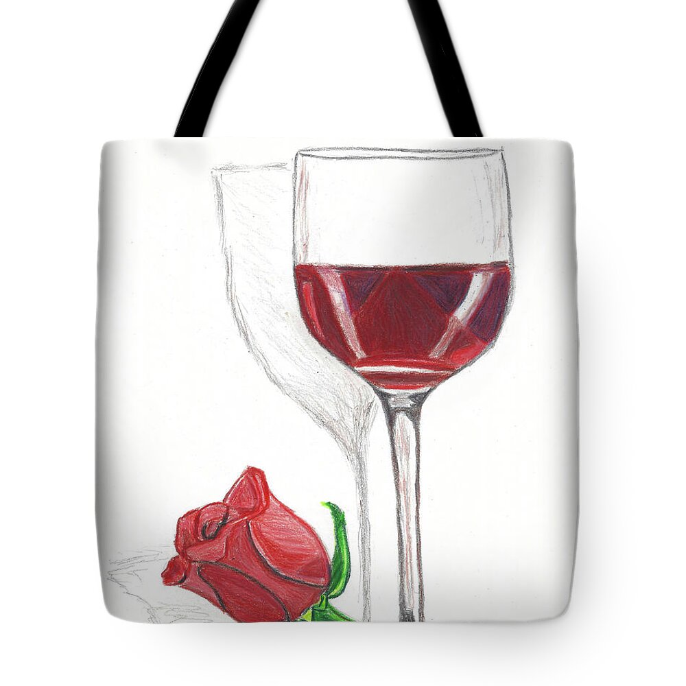 Caran D'ache Luminance Tote Bag featuring the drawing Love is in the Air by Ali Baucom