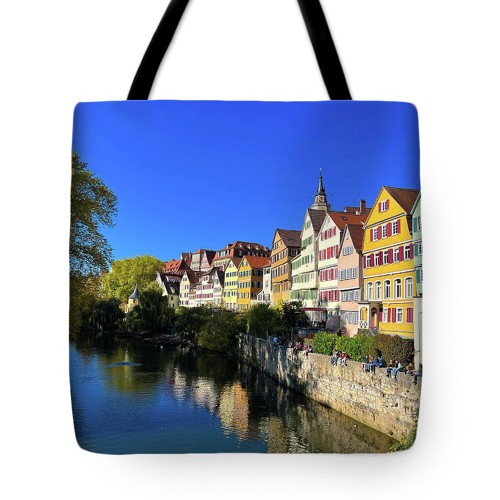 Tuebingen Tote Bag featuring the photograph Lovely Old Tuebingen Neckarfront Germany by Matthias Hauser