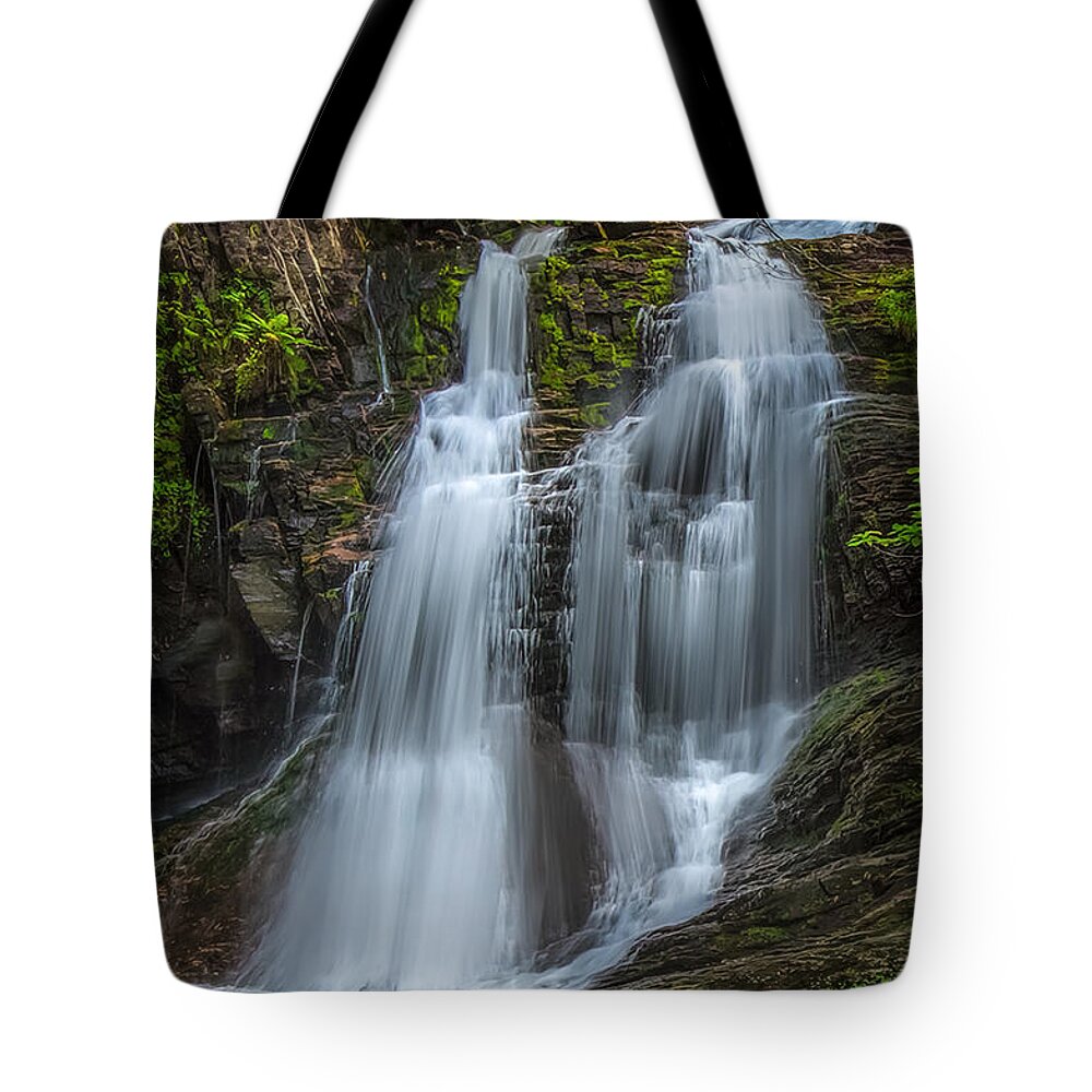 Waterfall Tote Bag featuring the photograph Lower Cascades at Hanging Rock by Shelia Hunt