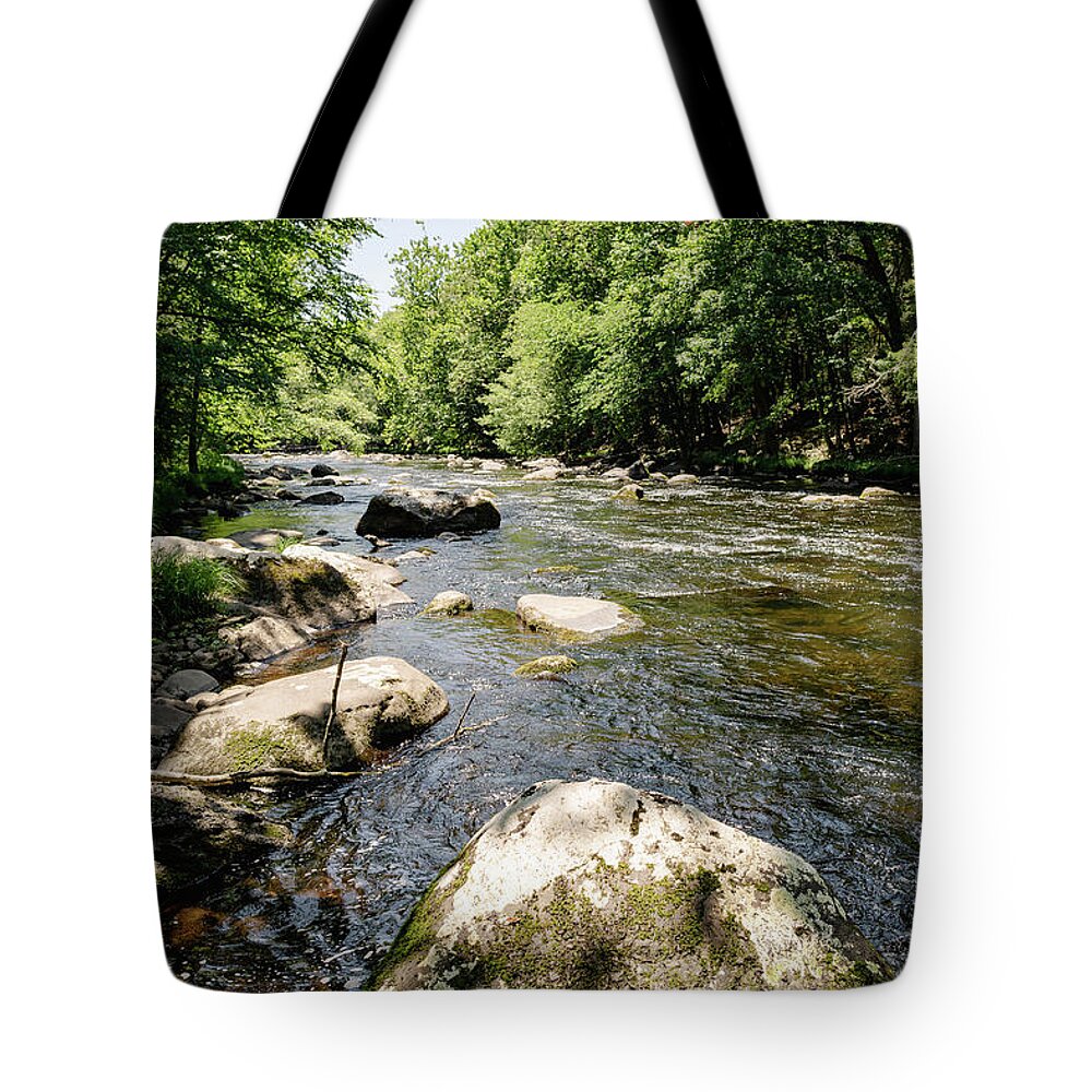 River Tote Bag featuring the photograph Lower Mongaup River by Amelia Pearn