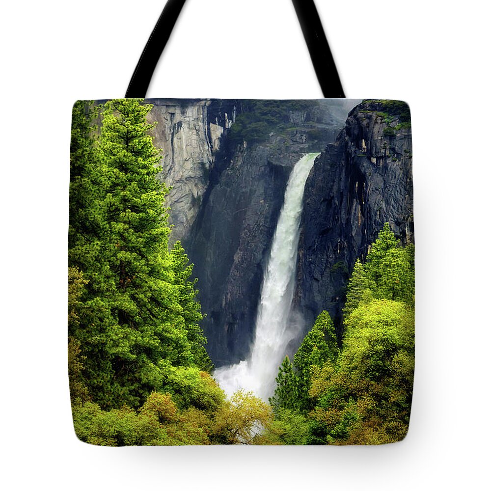Yosemite Tote Bag featuring the photograph Lower Yosemite Falls by Gary Johnson