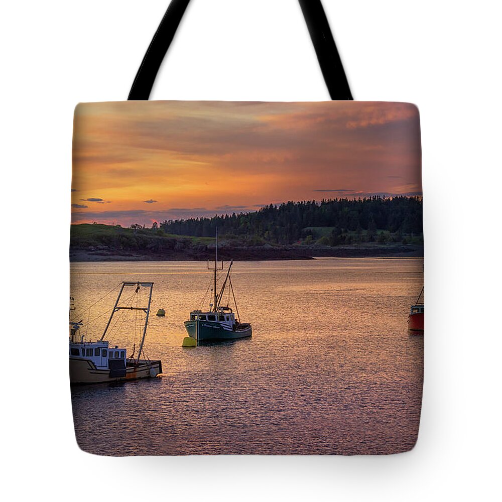 Lubec Tote Bag featuring the photograph Lubec at Sundown by Kristen Wilkinson