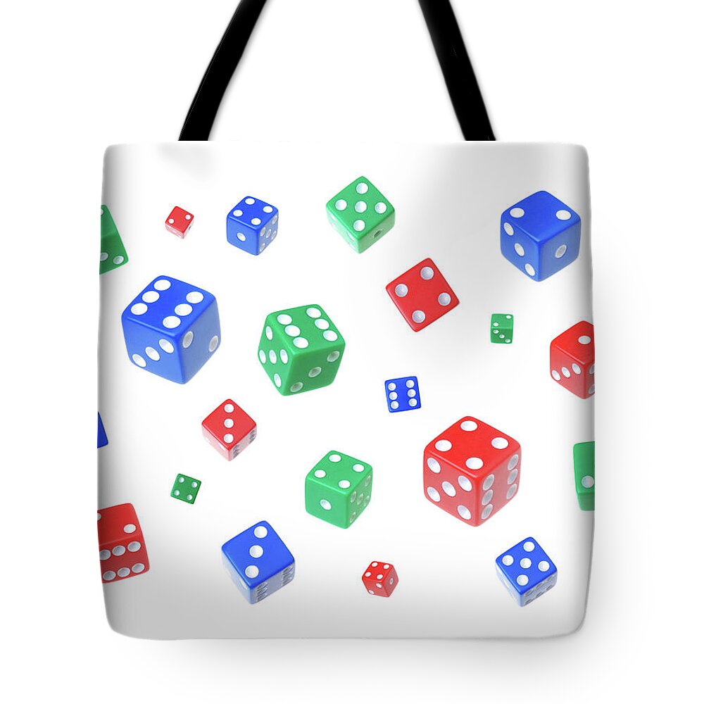 Dice Tote Bag featuring the photograph Lucky dice by Jim Hughes