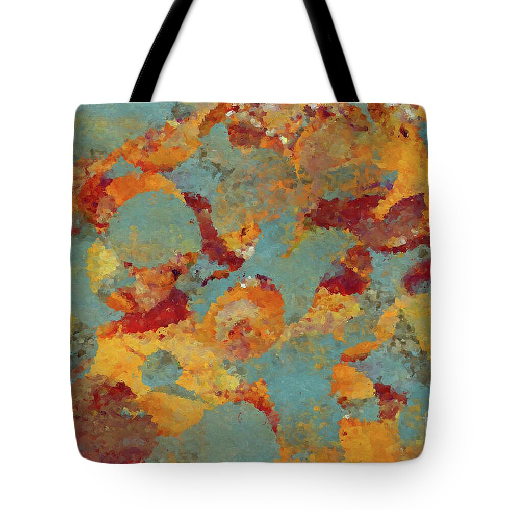 Red Tote Bag featuring the painting Luke 4 18-19. What Is The Answer? by Mark Lawrence