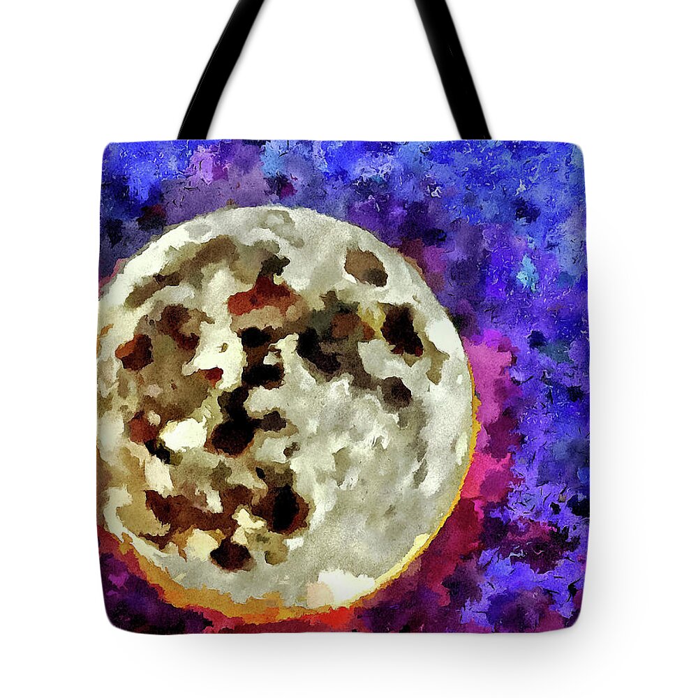 Luna Tote Bag featuring the mixed media Luna by Christopher Reed