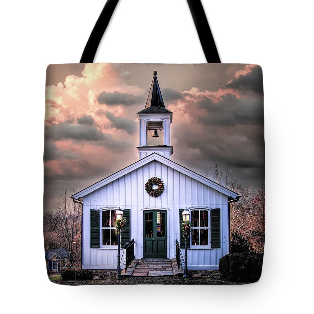 Lynchburg Tote Bag featuring the photograph Lynchburg Old City Cemetery Church by Norma Brandsberg