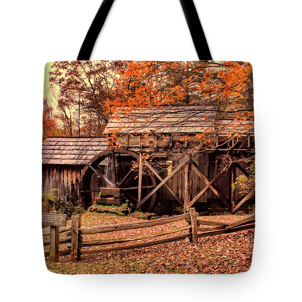 Mabry Mill Tote Bag featuring the photograph Mabry Mill Side View by Ola Allen