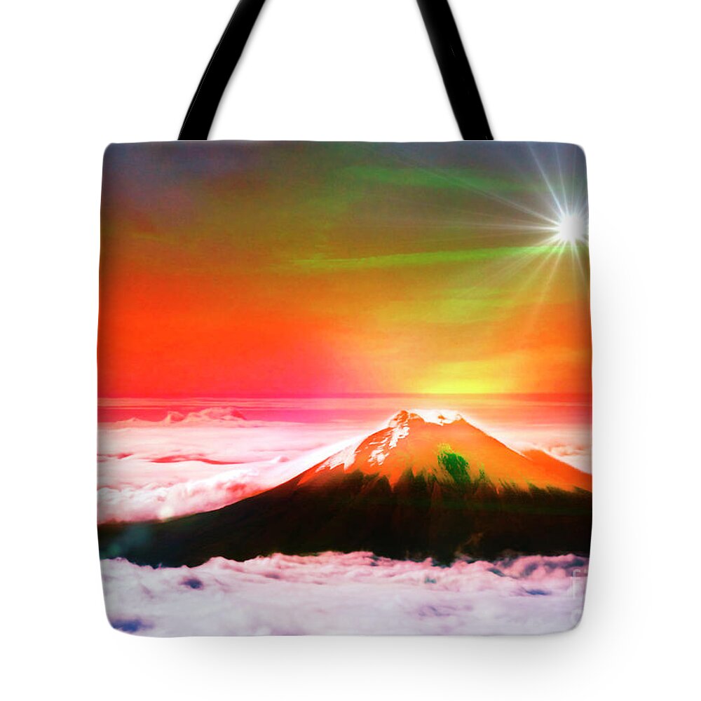 Chimborazo Tote Bag featuring the photograph Magnificent Chimborazo Is The Closest Point To The Sun II by Al Bourassa