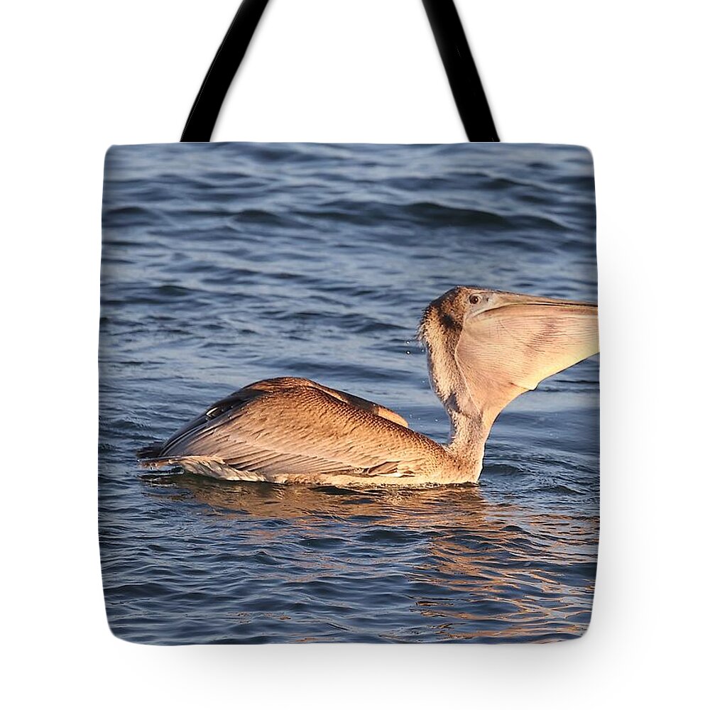 Pelicans Tote Bag featuring the photograph Magnificent Throat Pouch 3 by Mingming Jiang